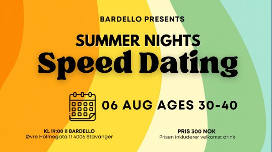 Speed ​​Dating: 06 Aug 2025 Ages 30-40